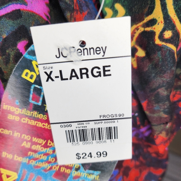 Vintage Anxious Men's Multicolor Frog Graphic Shirt NWT - Picture 14 of 16